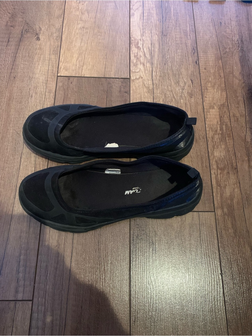 Athletic Works Black Slip-On Women's Flats